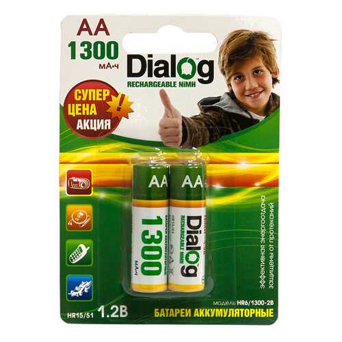 Аккумуляторная батарея Dialog HR6/1300-2B 2 шт в Медиа Маркт