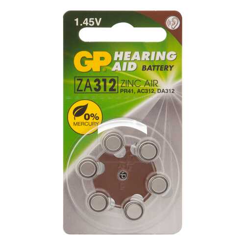 Батарейка GP Hearing Aid ZA312 6 шт в Медиа Маркт