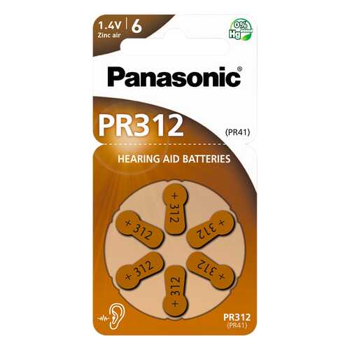 Батарейка Panasonic PR-312/6LB 6 шт в Медиа Маркт