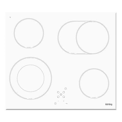 Встраиваемая варочная панель электрическая Korting HK 62051 BW White в Медиа Маркт
